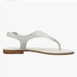 Frye Carson Seam T Sandal White Leather Women's Sandals Size 8